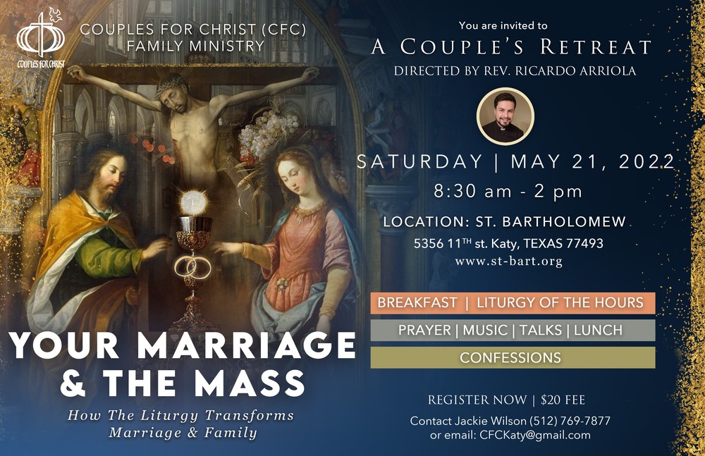 Couple's Retreat Sponsored by Couples For Christ St. Bartholomew